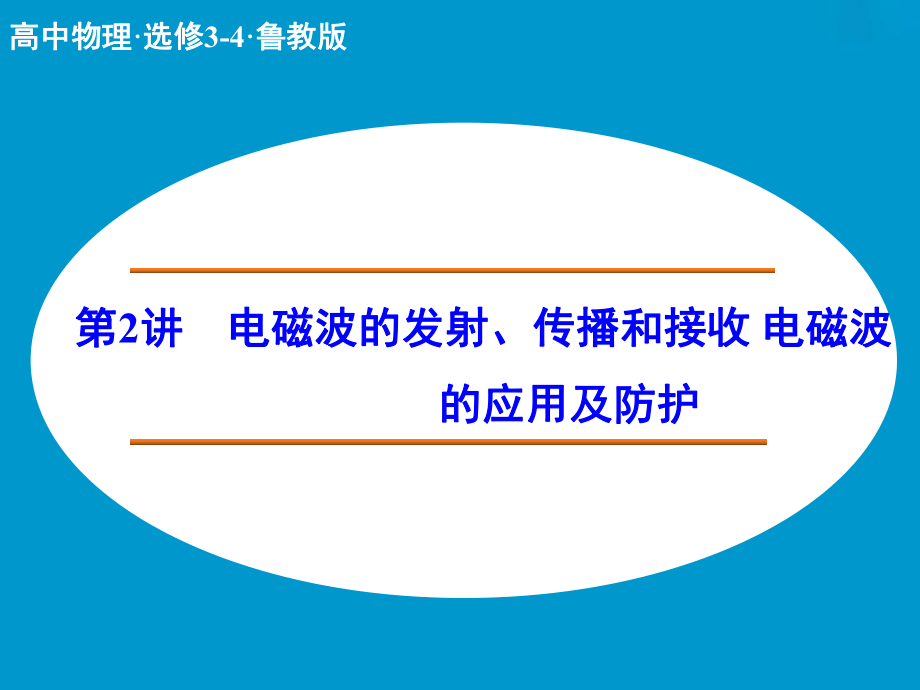 高中物理 電磁波的發(fā)射、傳播和接收 電磁波的應(yīng)用及防護(hù)課件 魯科版選修34_第1頁