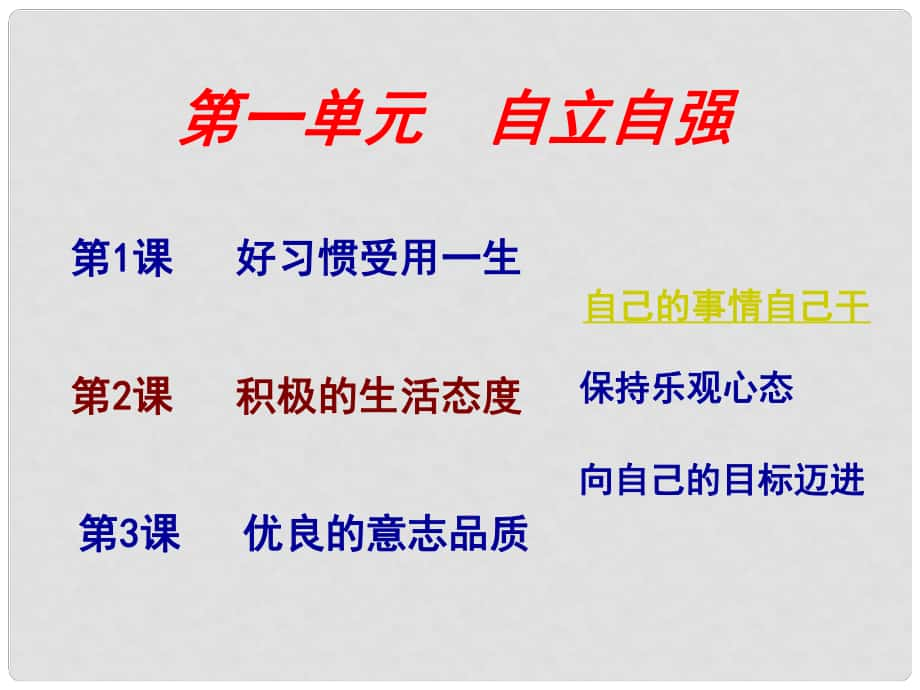 八年級政治上冊 第二課 第一框 自己的事情自己干課件 蘇教版_第1頁