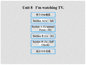 六年級(jí)英語(yǔ)下冊(cè) Unit 8 I’m watching TV課件 魯教版五四制