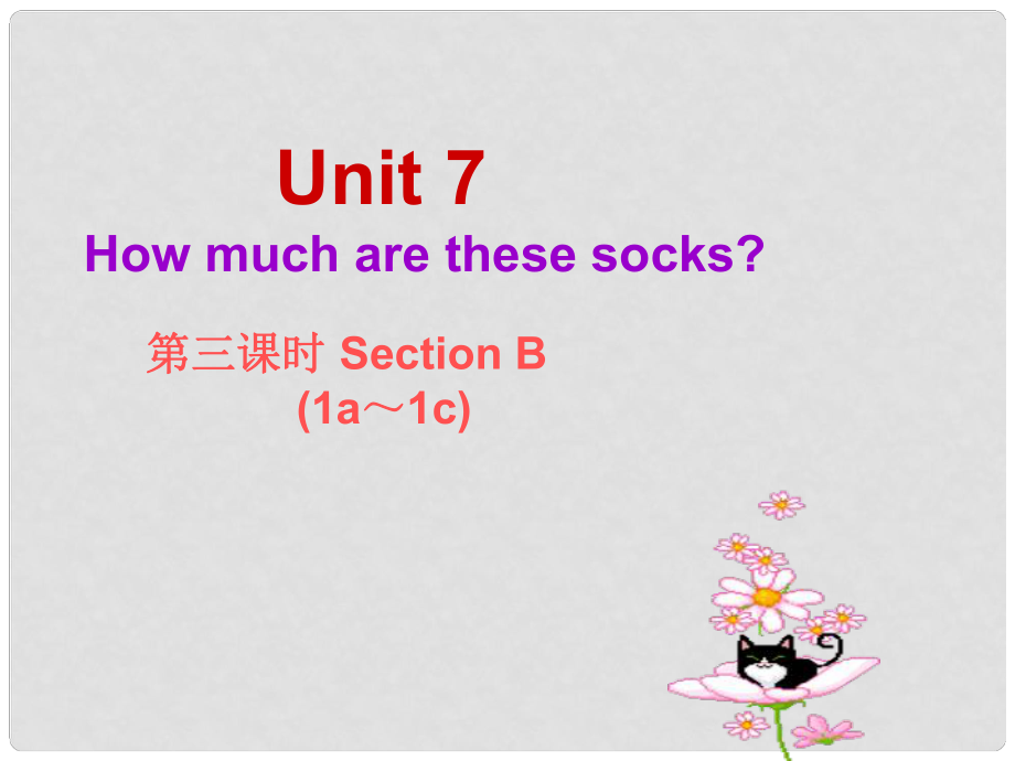 七年級英語上冊 Unit 7 How much are these socks（第3課時）課件 （新版）人教新目標版_第1頁