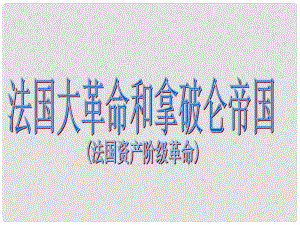 八年級歷史與社會下冊 第六單元 第三課 第三框 法國大革命和拿破侖帝國課件1 人教版