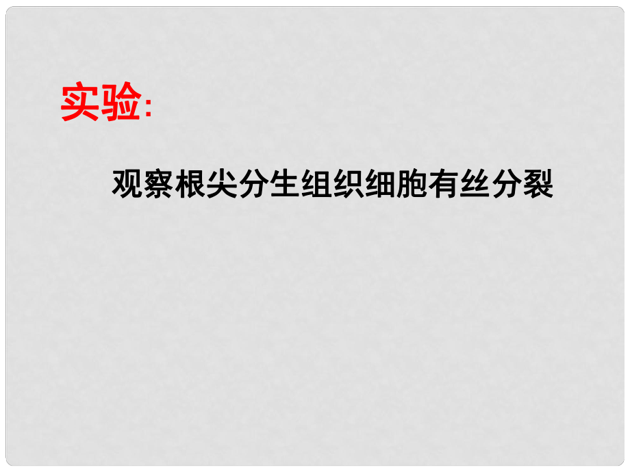 湖南省怀化市溆浦县第三中学高中生物《第六章 实验 有丝分裂》课件 新人教版必修1_第1页