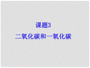 江蘇省鹽城市亭湖新區(qū)實驗學校九年級化學上冊 第六單元 課題3 二氧化碳和一氧化碳課件1 （新版）新人教版