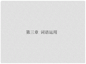 中考語文 第一部分 第三章 詞語運(yùn)用復(fù)習(xí)課件 新人教版