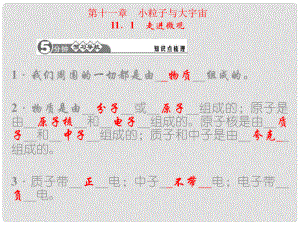 八年級(jí)物理下冊(cè) 第十一章 小粒子與大宇宙課件 （新版）滬科版