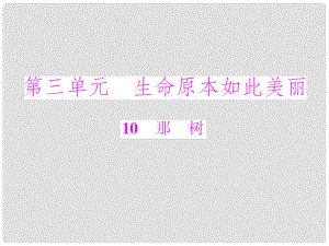 九年級語文下冊 第三單元第10課 那樹配套課件 冀教版