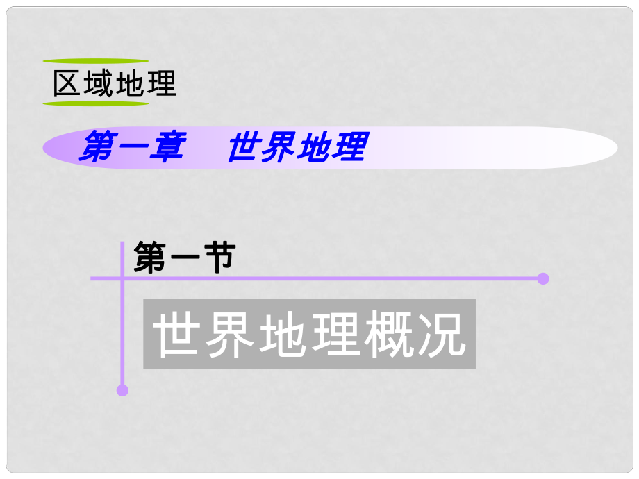 山西省高考地理復(fù)習(xí) 區(qū)域地理 第1章 第1節(jié)世界地理概況課件 新人教版_第1頁