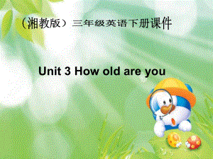 湘少版英語(yǔ)三下Unit3 How old are youPPT課件2