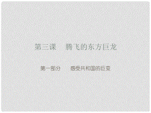 山東省臨沂市蒙陰縣第四中學九年級政治全冊 第三課 感受共和國的巨變課件 魯教版