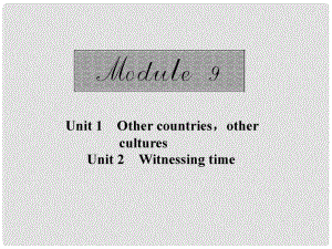 高考英語一輪鞏固 Unit 12 Other countries, other cultures、Witnessing time課件 牛津譯林版選修9