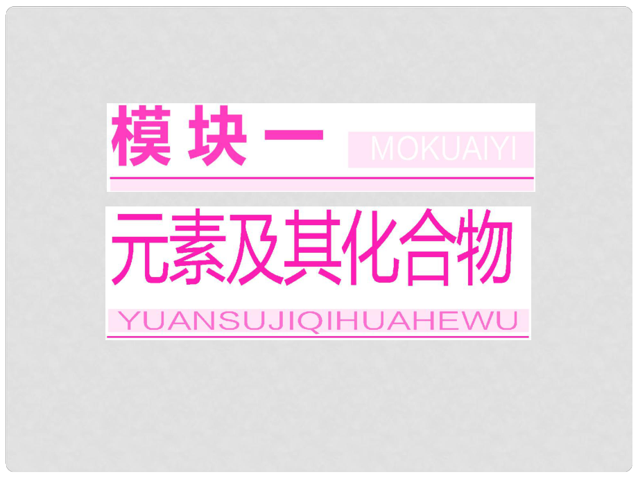 江西省横峰中学高考化学一轮复习 模块一 第一章 第一节 钠及其化合物课件_第1页