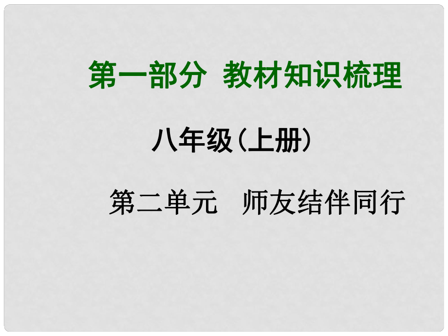 廣西中考政治總復(fù)習(xí) 第一部分 教材知識(shí)梳理 八上 第二單元 師友結(jié)伴同行課件（教材知識(shí)導(dǎo)航+中考考點(diǎn)精講+備考試題精編） 新人教版_第1頁(yè)