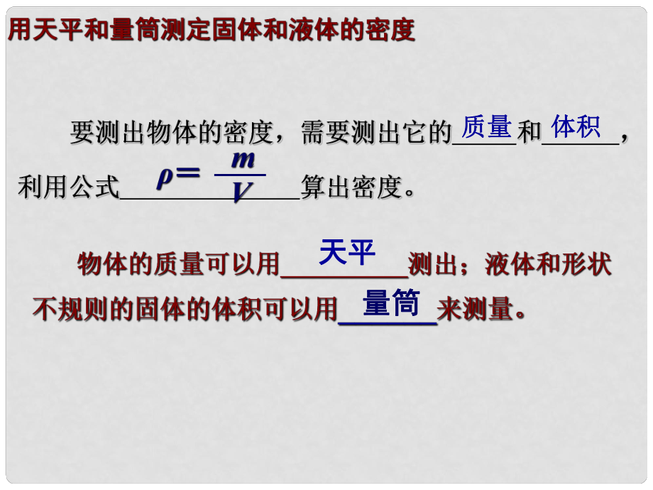 江蘇省南京市溧水區(qū)孔鎮(zhèn)中學(xué)八年級(jí)物理下冊(cè) 用天平和量筒測(cè)密度課件 （新版）蘇科版_第1頁