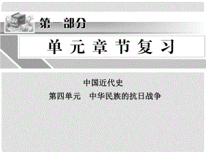 中考?xì)v史沖刺復(fù)習(xí) 第四單元 中國(guó)近代史課件
