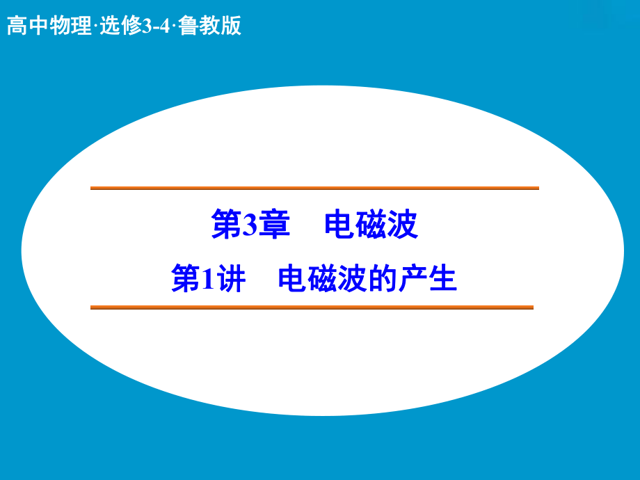 高中物理 电磁波的产生课件 鲁科版选修34_第1页