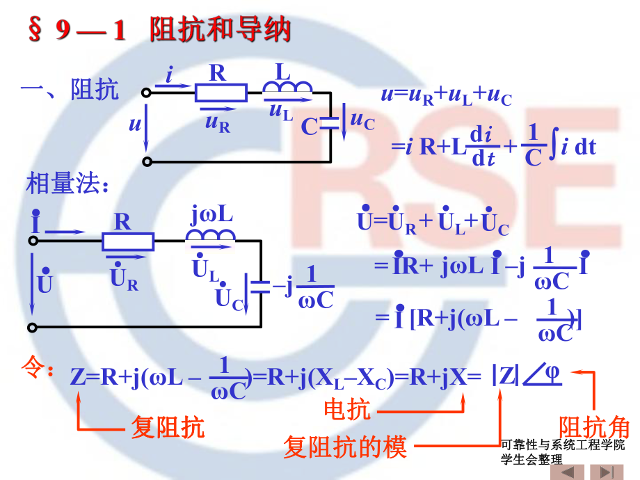 電路分析：第九章正弦穩(wěn)態(tài)電路的分析_第1頁(yè)