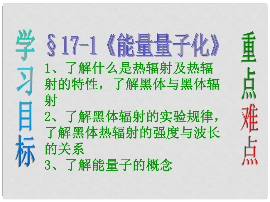 浙江省臨海市杜橋中學(xué)高中物理 171 能量量子化課件 新人教版選修35_第1頁(yè)