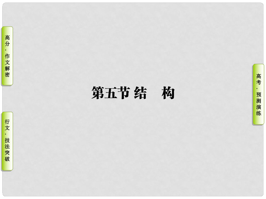 導學教程（山東版）高考語文一輪復習 第四部分 寫作 第五節(jié) 結(jié)構(gòu)課件_第1頁