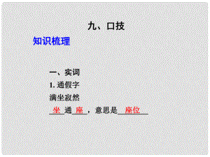 中考語文專題復(fù)習(xí) 七下 九 口技課件