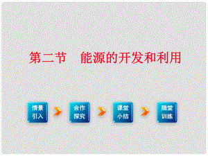 九年級物理全冊 第20章 能源、材料與社會 第2節(jié) 能源的開發(fā)和利用課件2 （新版）滬科版