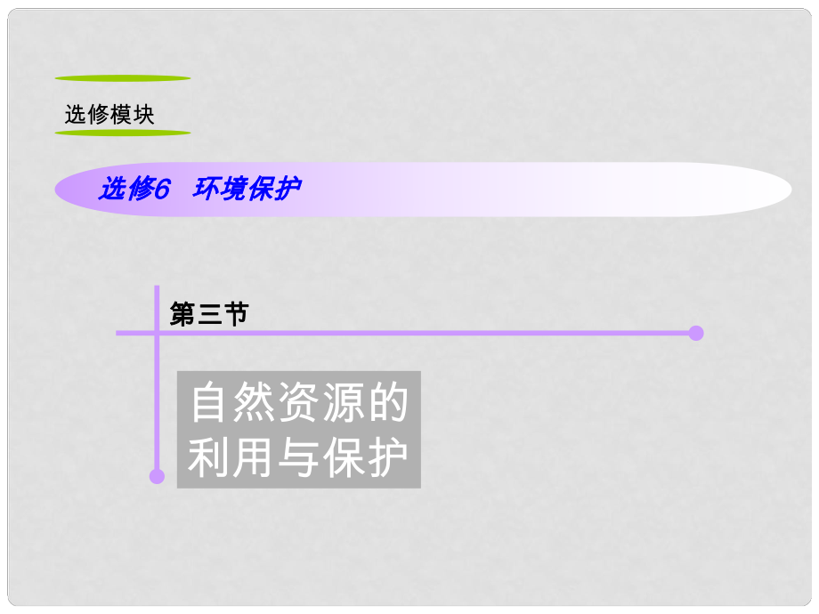 山西省高考地理復(fù)習(xí) 第3節(jié)自然資源的利用與保護(hù)課件 新人教版選修6_第1頁(yè)