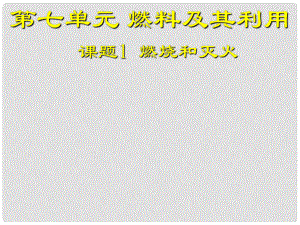 湖南省長沙市第三十二中學(xué)九年級化學(xué) 燃燒和滅火2課件