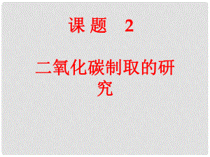 江蘇省南京市長城中學九年級化學上冊 6.2 二氧化碳制取的研究課件5 （新版）新人教版