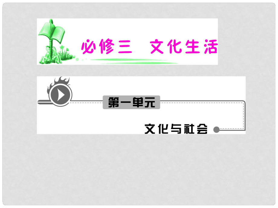 湖南省高考政治復習 第1單元第2課第1框 感受文化影響課件 新人教版必修3_第1頁