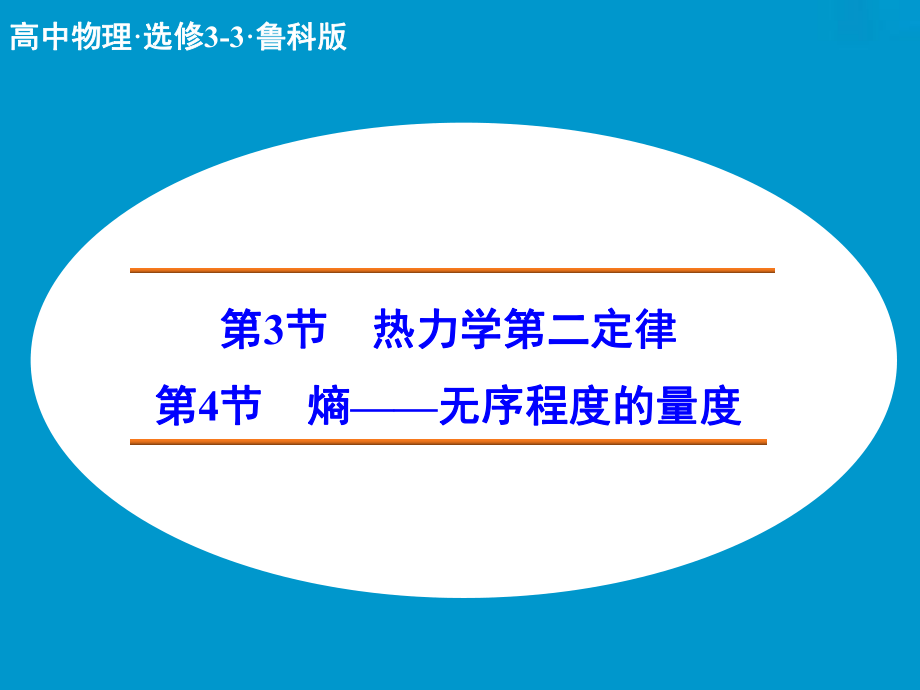 高中物理 熱力學(xué)第二定律 熵—無序程度的量度課件 魯科版選修33_第1頁