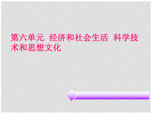 廣東省中考?xì)v史必備復(fù)習(xí) 第二部分 中國近代史 第六單元 經(jīng)濟(jì)和社會(huì)生活 科學(xué)技術(shù)和思想文化課件