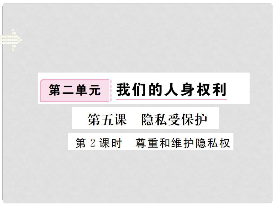 八年級(jí)政治下冊(cè) 第五課 第2框 尊重和維護(hù)隱私權(quán)課件 新人教版_第1頁