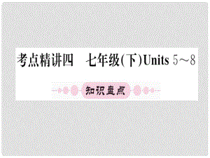 中考英語 第一篇 教材系統(tǒng)復(fù)習(xí) 考點(diǎn)精講四 七下 Units 58課件