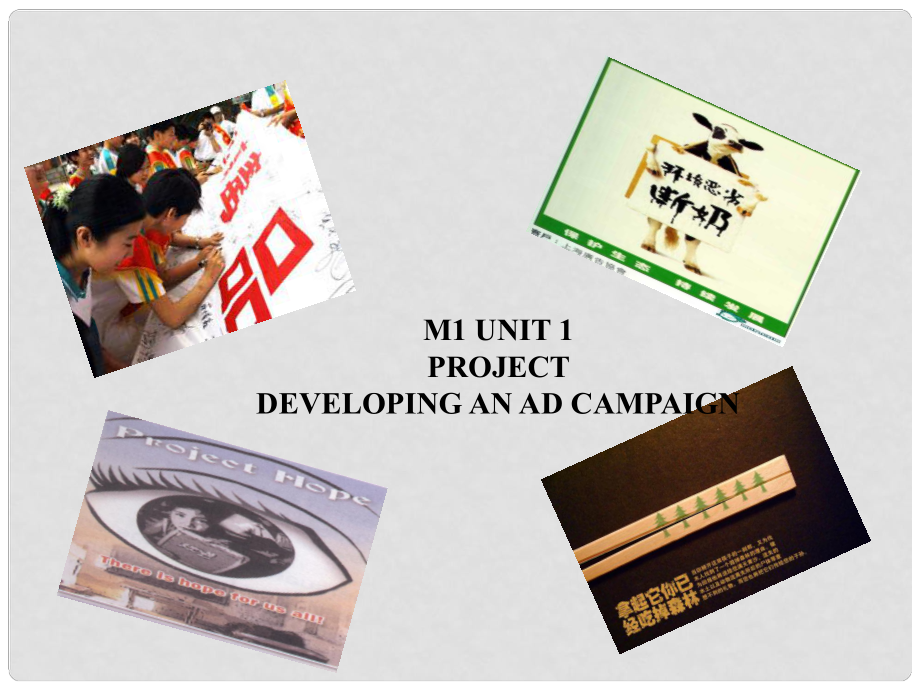 高中英语 M1 Unit 1Project Developing an ad campaign 公开课课件 牛津版_第1页