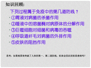 浙江省甌海區(qū)三溪中學高中生物 第三章 第2節(jié) 特異性免疫課件 浙科版必修3