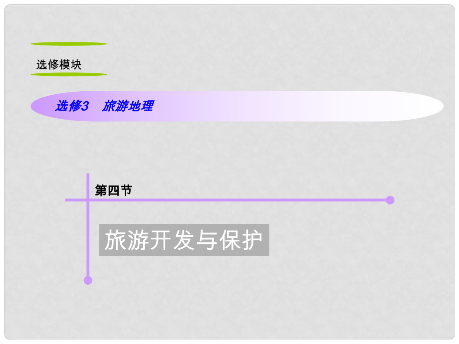 山西省高考地理復(fù)習(xí) 第4節(jié)旅游開發(fā)與保護(hù)課件 新人教版選修3_第1頁