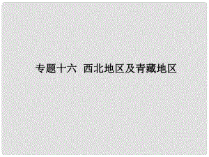 廣東省開發(fā)區(qū)一中中考地理 專題十六 西北地區(qū)及青藏地區(qū)復(fù)習(xí)課件