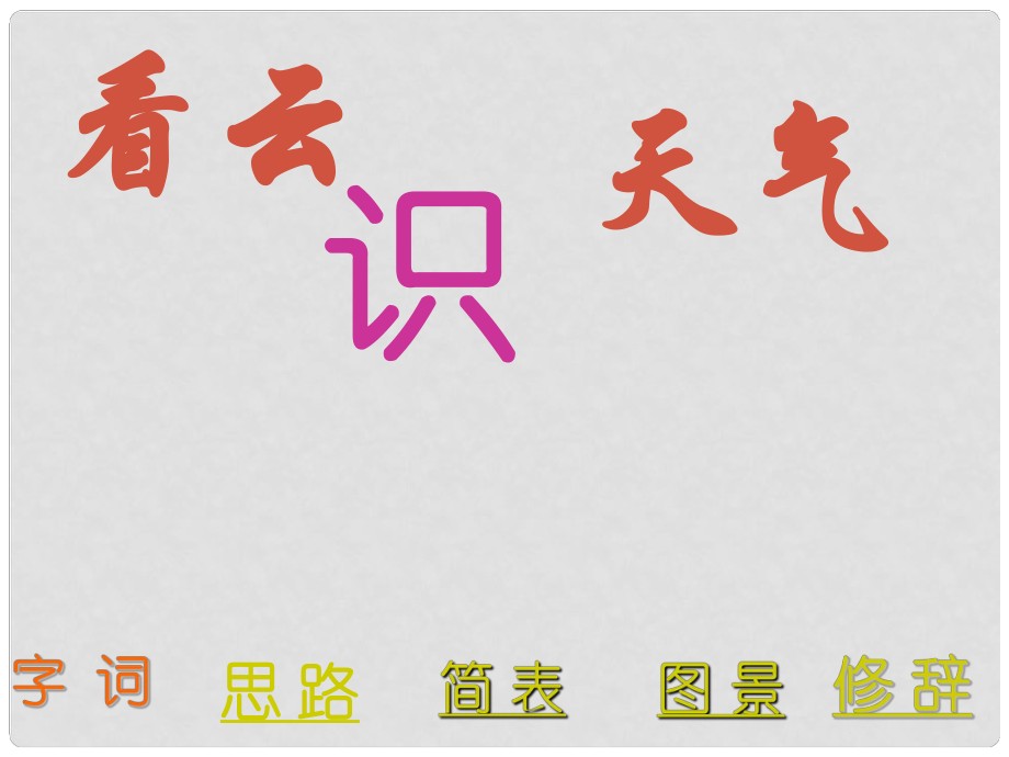 廣東省惠州市博羅縣楊僑中學七年級語文上冊 22 看云識天氣課件 （新版）新人教版_第1頁