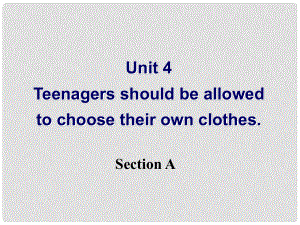 八年級英語下冊 Unit 4 Teenagers should be allowed to choose their own clothes Section A課件 魯教版五四制