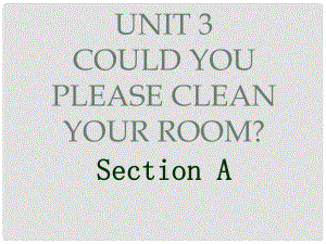 遼寧省燈塔市第二初級中學八年級英語下冊 Unit 3 Could you please clean your room課件1 （新版）人教新目標版