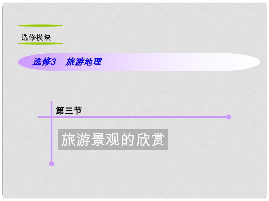 山西省高考地理復(fù)習(xí) 第3節(jié)旅游景觀的欣賞課件 新人教版選修3_第1頁