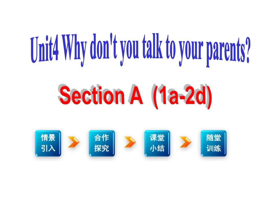 八年级英语下册 Unit 4 Why don’t you talk to your parents（第1课时）课件 （新版）人教新目标版_第1页