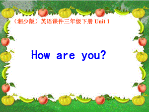 湘少版英語三下Unit1 How are youPPT課件