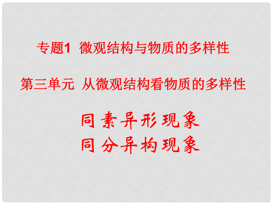 江苏省淮安市范集中学高中化学 专题三 微粒间作用力与物质性质 10.同分异构体课件 苏教版选修3_第1页