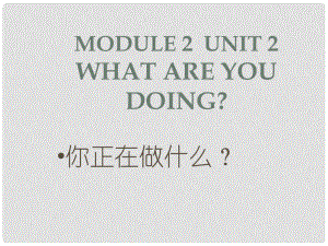 四年級(jí)英語上冊(cè) Module 2 Unit 2 What are you doing課件2 外研版（三起）