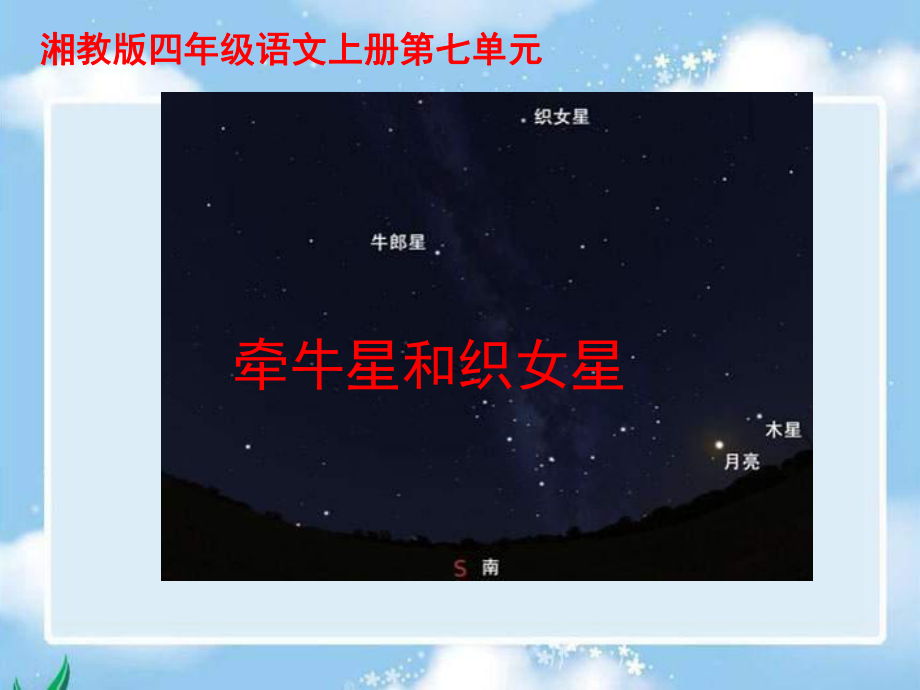 湘教版四年級上冊《牽牛星和織女星》_第1頁