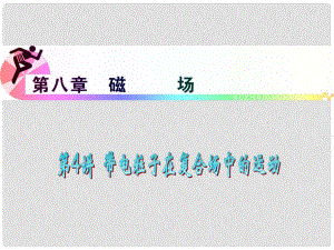 浙江省高三物理復(fù)習(xí) 第8章 第4講 帶電粒子在復(fù)合場中的運動課件 新人教版