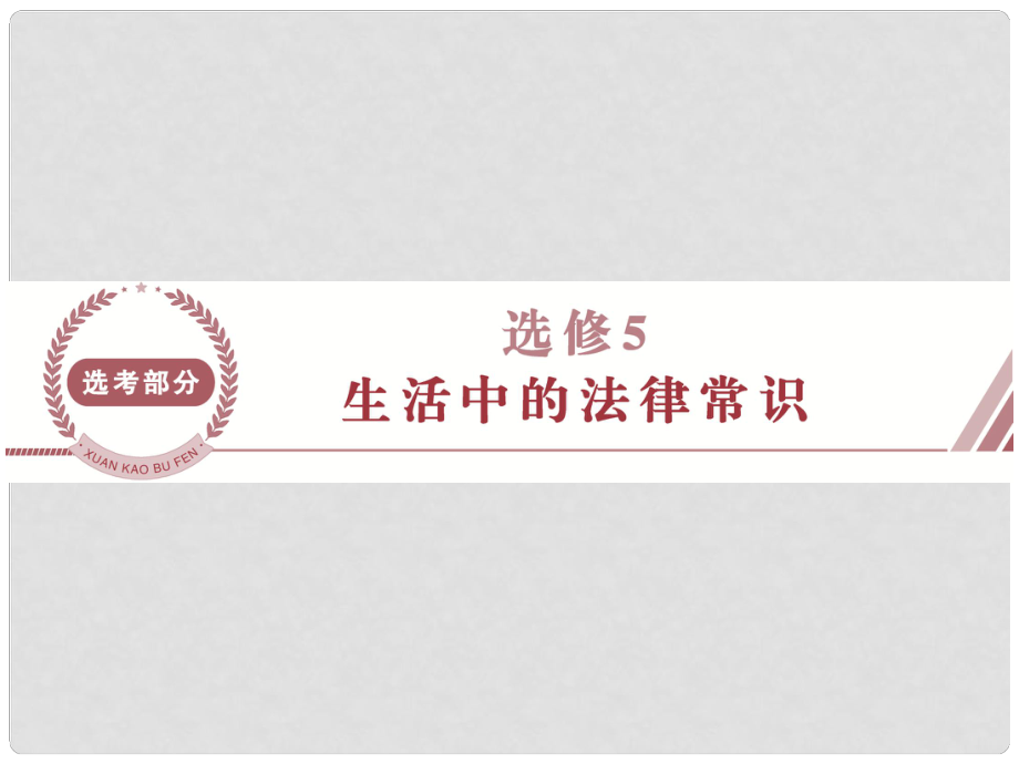 高考政治總復(fù)習(xí) 專題二 民事權(quán)利和義務(wù)課件 新人教版選修5_第1頁