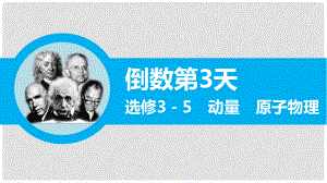 高三物理二輪專題突破 倒數(shù)第3天 動量　原子物理課件