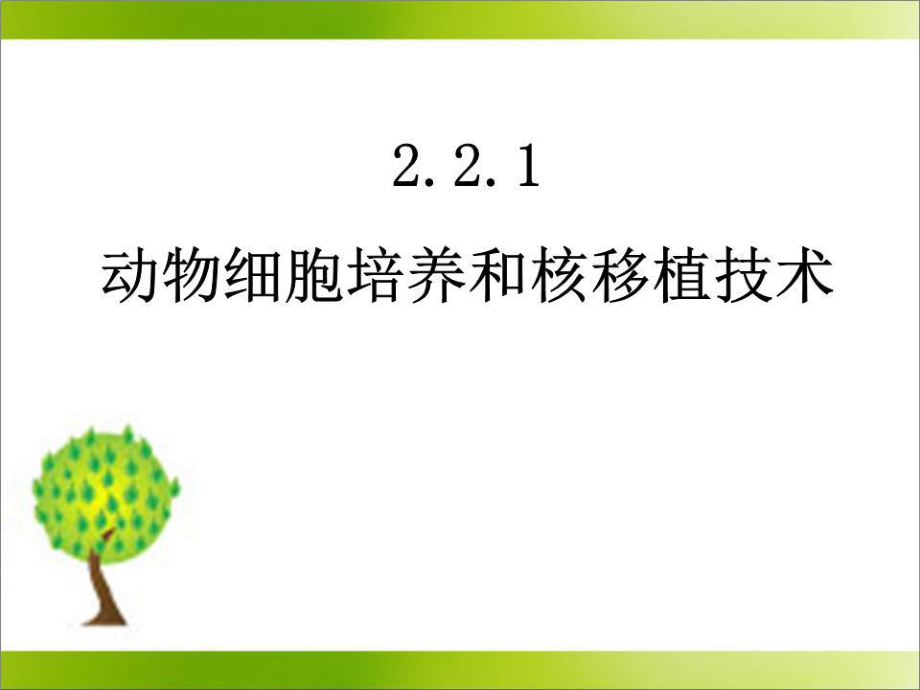 《動物細胞培養(yǎng)和核移植技術》參考課件_第1頁