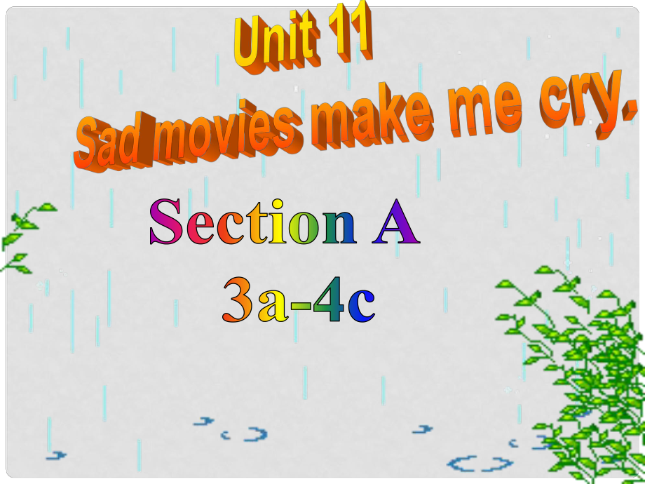 山東省滕州市滕西中學(xué)九年級英語全冊 Unit 11 Sad movies make me cry Section A（3a4c）課件 （新版）人教新目標(biāo)版_第1頁